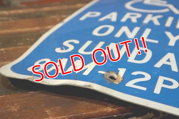 画像5: dp-210801-34 Road Sign / PARKING ONLY SUNDAY 8 AM-12 PM
