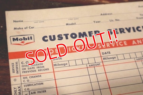 画像13: dp-210801-44 Mobil / 1950's-1960's Customer Service Record Box