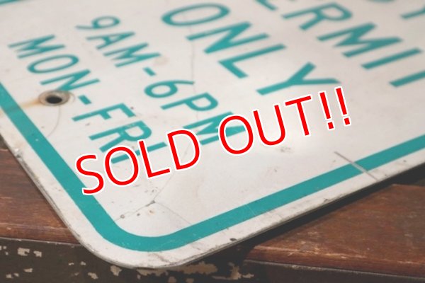 画像5: dp-210801-34 Road Sign / PARKING BY PERMIT ONLY