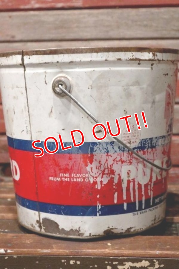 画像4: dp-210801-53 Rath BLACK HAWK PURE LARD / 1950's Bucket Tin Can