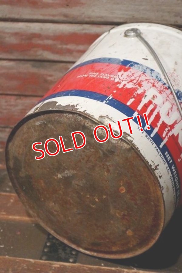 画像9: dp-210801-53 Rath BLACK HAWK PURE LARD / 1950's Bucket Tin Can