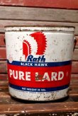 画像1: dp-210801-53 Rath BLACK HAWK PURE LARD / 1950's Bucket Tin Can