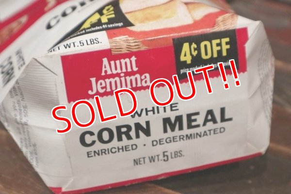 画像9: dp-210901-08 Aunt Jemima WHITE CORN MEAL / Vintage Paper Bag