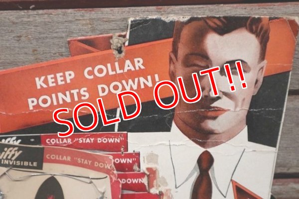 画像2: dp-210801-02 Spiffy INVISIBLE KEEP COLLAR / 1940's Cardboard Sign