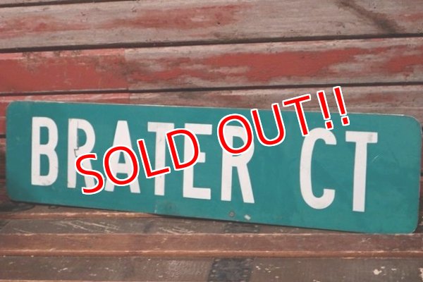 画像5: dp-210801-34 Road Sign "BRATER CT"