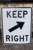 画像1: dp-210801-34 Road Sign "KEEP RIGHT"