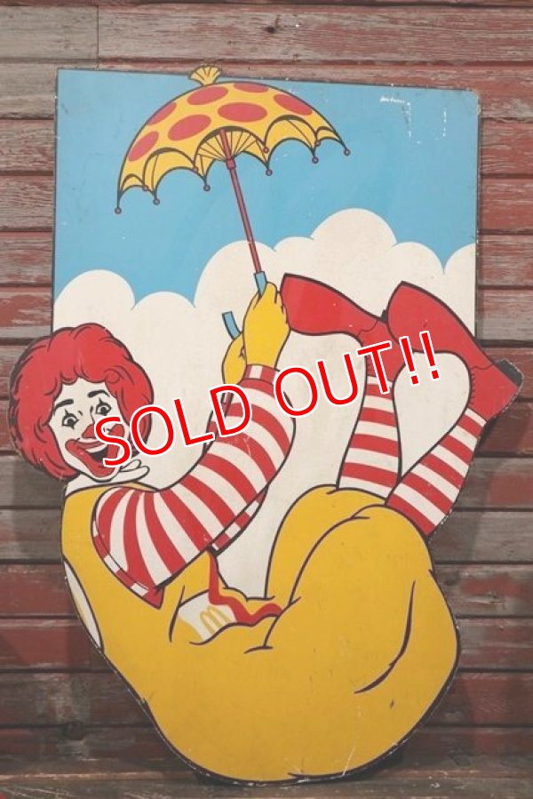 画像1: ct-210901-60 McDonald's / Ronald McDonald Vintage Wooden Sign