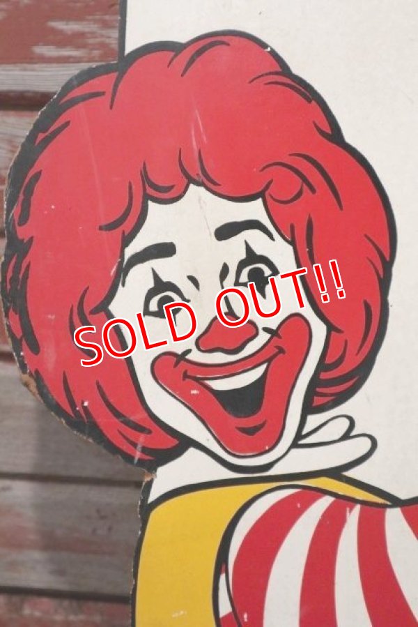 画像2: ct-210901-60 McDonald's / Ronald McDonald Vintage Wooden Sign