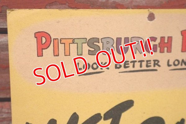 画像2: dp-210901-60 PITTSBURGH PAINTS / 1940's "WET PAINT" Paper Sign