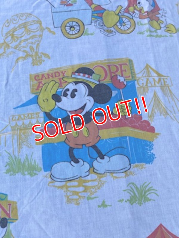 画像3: ct-210801-58 Disney / 1970's Flat Sheet (Twin size)