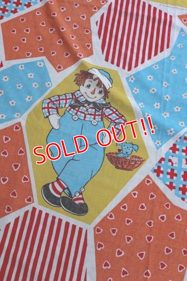 画像5: ct-210801-60 Raggedy Ann & Andy / 1970's-1980's Flat Sheet (Twin size)