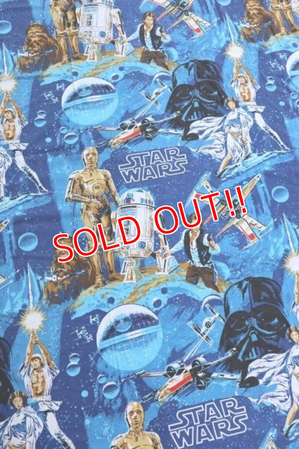 画像1: ct-210801-59 STAR WARS / 1977 Flat Sheet (Twin size)