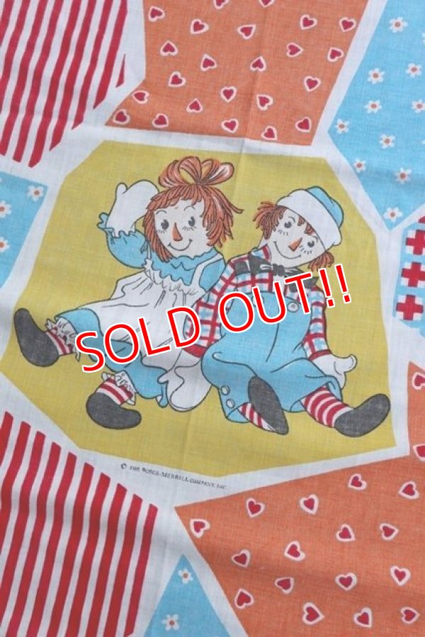 画像3: ct-210801-60 Raggedy Ann & Andy / 1970's-1980's Flat Sheet (Twin size)