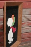 画像4: ct-210901-72 Snoopy / 1970's Velvet Painting Wall Hanging