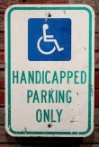 画像1: dp-210801-34 Road Sign / HANDICAPPED PARKING ONLY