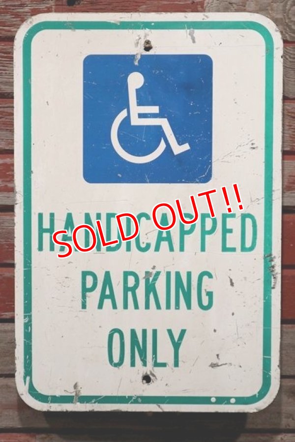 画像1: dp-210801-34 Road Sign / HANDICAPPED PARKING ONLY
