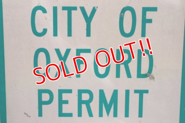 画像3: dp-210801-34 Road Sign / PARKING BY CITY OF OXFORD PERMIT ONLY