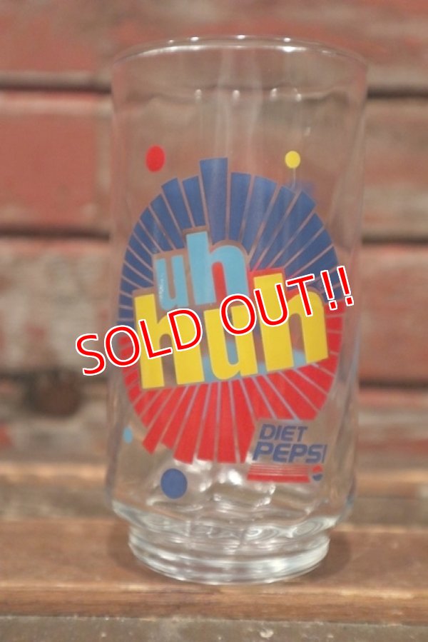 画像1: dp-211001-40 DIET PEPSI / 1990's Glass Tumbler