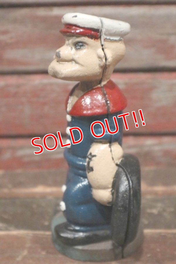 画像4: ct-211101-01 Popeye / 1930's-1940's Cast Iron Coin Bank