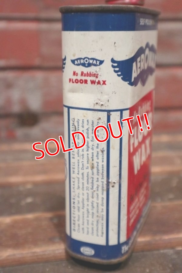 画像4: dp-211110-25 AEROWAX Rubbing FLOOR WAX / Vintage Tin Can