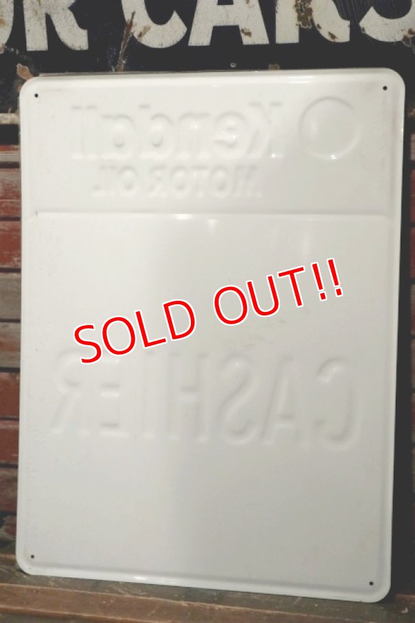 画像6: dp-211110-49 Kendall / 1980's Metal Sign "CASHER"