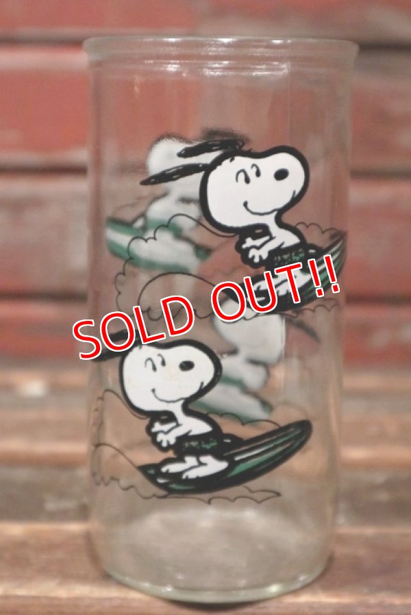 画像1: ct-211101-64 KRAFT / PEANUTS 1980's Jelly Glass "Snoopy"