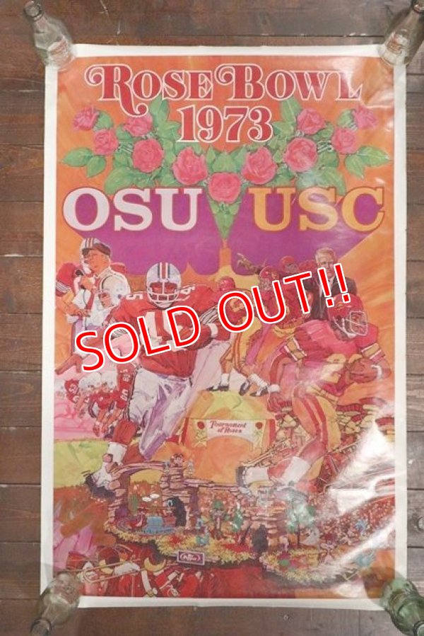 画像1: dp-200301-21 ROSE BOWL / OSU×USC 1973 Poster