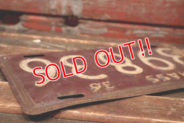 画像6: dp-211110-43 License Plate 1936 Massachusetts