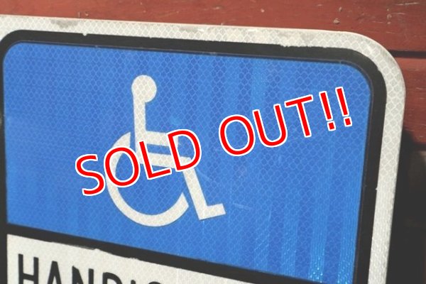 画像5: dp-211110-59 Road Sign "No Parking Any Time・Handicapped Permit Required ＄100 Fine"