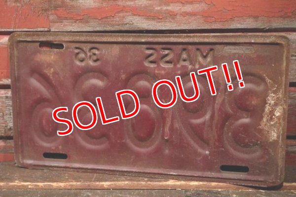 画像7: dp-211110-43 License Plate 1936 Massachusetts