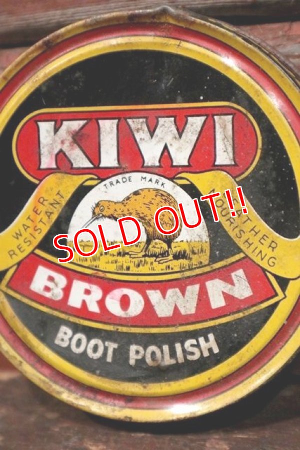 画像2: dp-210901-71 KIWI / 1970's〜BOOT POLISH "BROWN" Can