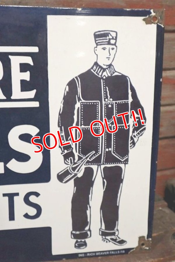 画像5: dp-211201-31 DUBBLE WARE OVERALLS / 1930's-1940's Enamel Sign