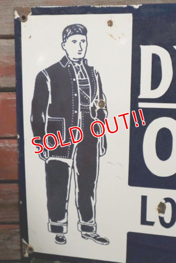 画像4: dp-211201-31 DUBBLE WARE OVERALLS / 1930's-1940's Enamel Sign