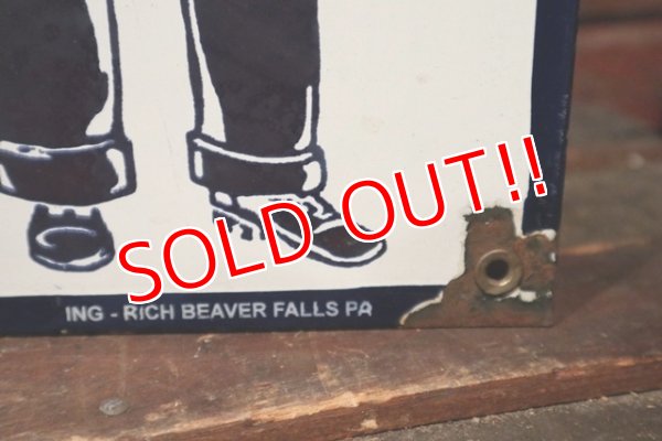 画像10: dp-211201-31 DUBBLE WARE OVERALLS / 1930's-1940's Enamel Sign