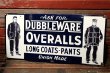画像1: dp-211201-31 DUBBLE WARE OVERALLS / 1930's-1940's Enamel Sign