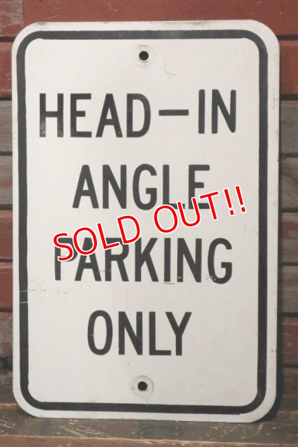 画像1: dp-211110-59 Road Sign "HEAD-IN ANGLE PARKING ONLY"