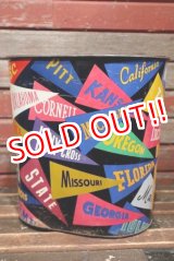 画像: dp-211210-23 1950's-1960's College Pennant Trash Can