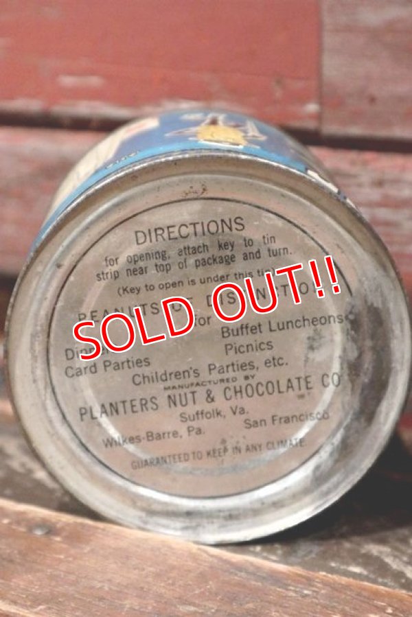 画像7: ct-211210-13 PLANTERS / MR.PEANUT 1930's-1940's Salted Peanuts Can