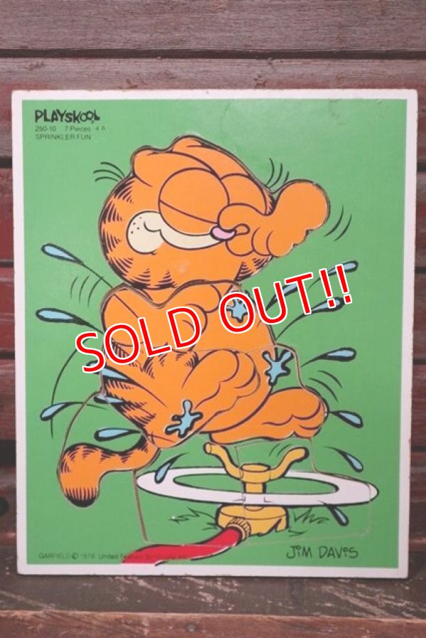 画像1: ct-211210-26 Garfield / Playskool 1970's Wood Frame Tray Puzzle