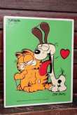 画像1: ct-211210-45 Garfield & Odie / Playskool 1970's Wood Frame Tray Puzzle