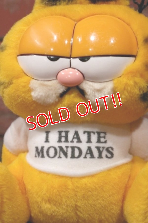 画像2: ct-2211201-25 Garfield / DAKIN 1980's Plush Doll "I HATE MONDAYS"