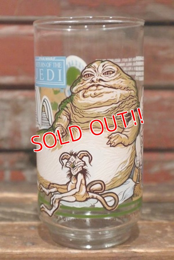 画像1: gs-200901-09 STAR WARS / 1983 Return of the JEDI "Jabba the Hutt" Glass