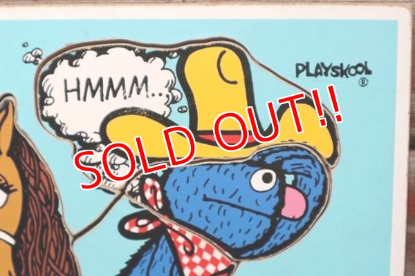 画像2: ct-211210-25 Grover / Playskool 1970's Wood Frame Tray Puzzle  