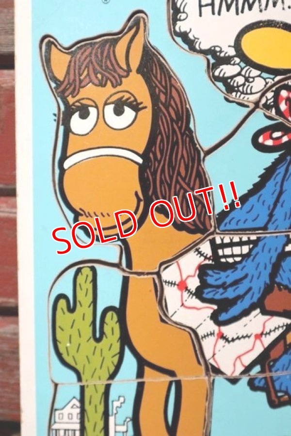 画像4: ct-211210-25 Grover / Playskool 1970's Wood Frame Tray Puzzle  