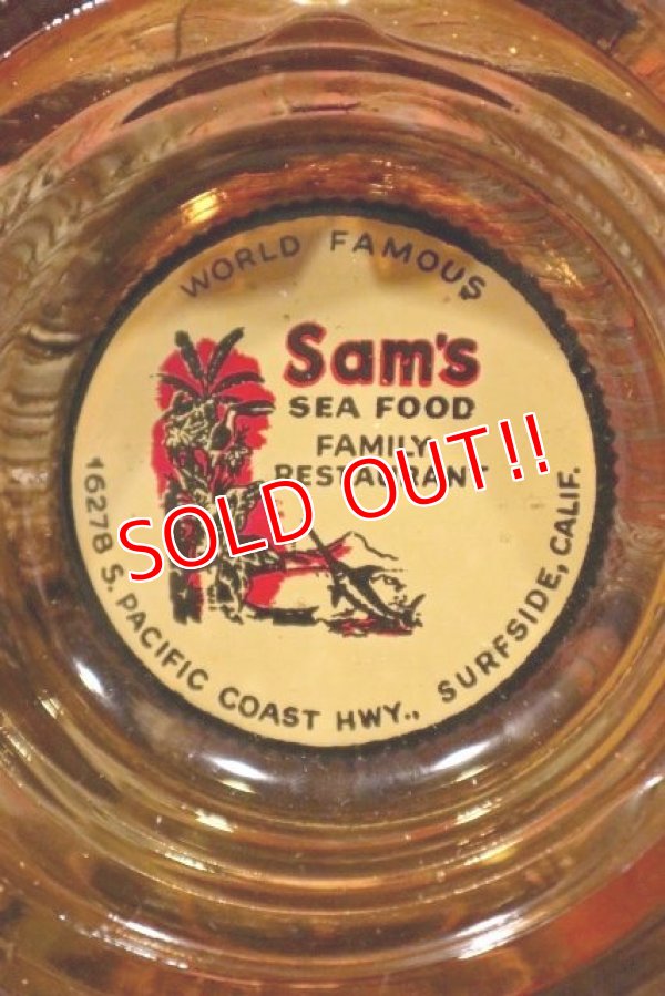 画像1: dp-220101-22 Sam's SEA FOOD RESTAURANT / Vintage Glass Ashtray