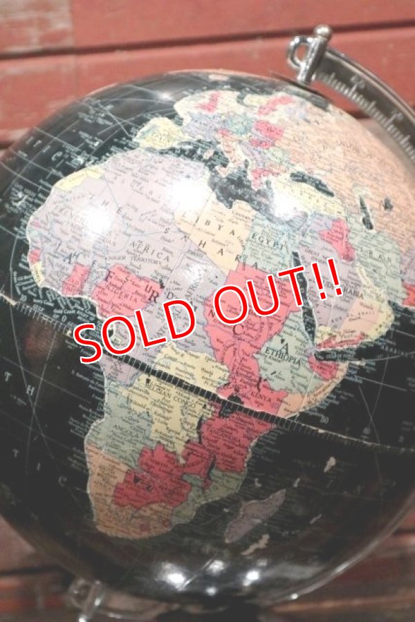 画像4: dp-211210-52 REPLOGLE / 1940's 12 Inch Straight Black Ocean Globe