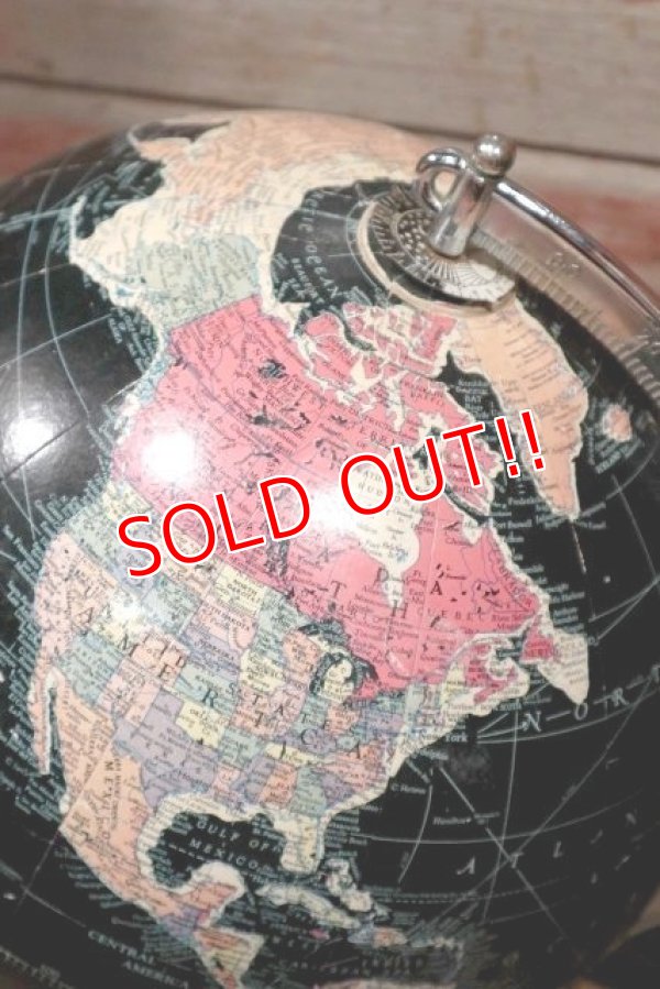 画像2: dp-211210-52 REPLOGLE / 1940's 12 Inch Straight Black Ocean Globe