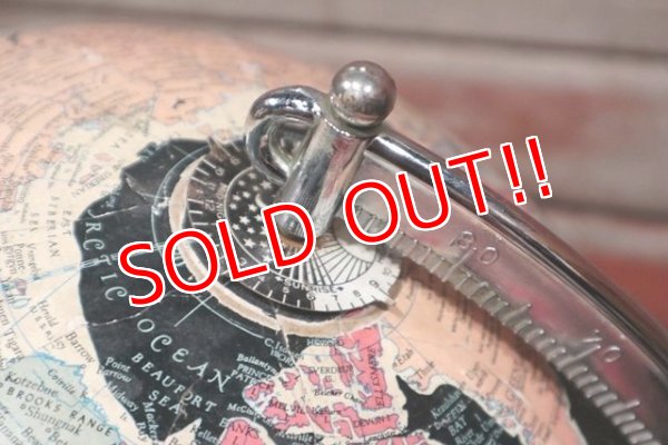 画像7: dp-211210-52 REPLOGLE / 1940's 12 Inch Straight Black Ocean Globe