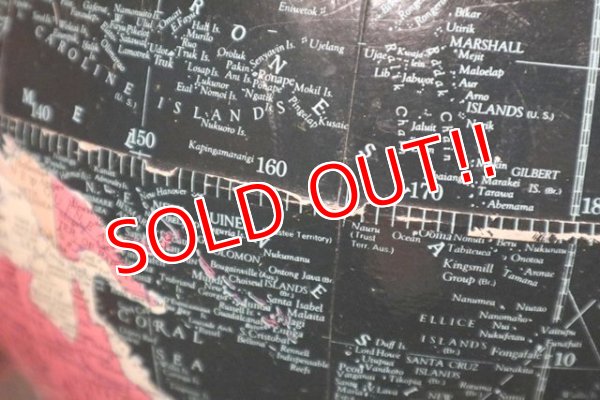 画像6: dp-211210-52 REPLOGLE / 1940's 12 Inch Straight Black Ocean Globe