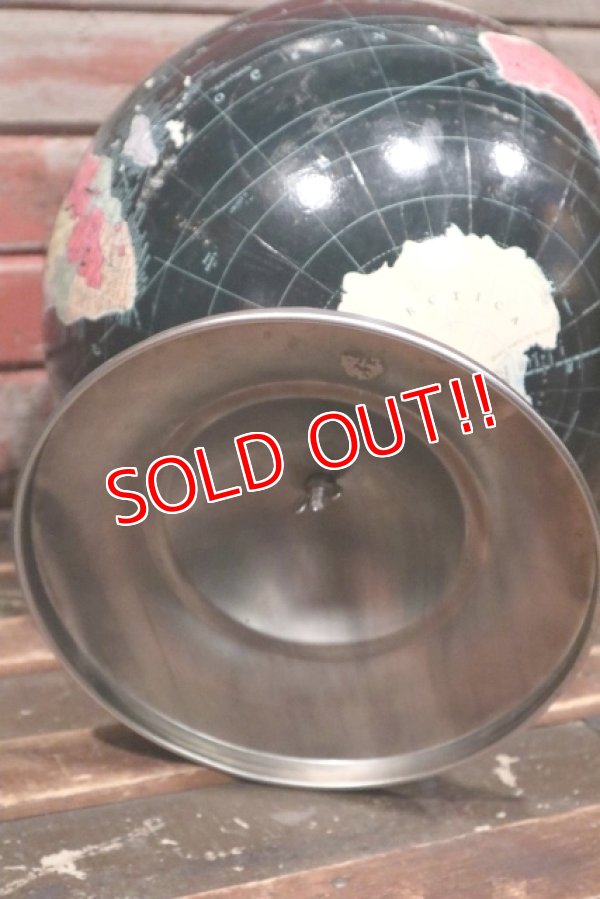 画像11: dp-211210-52 REPLOGLE / 1940's 12 Inch Straight Black Ocean Globe